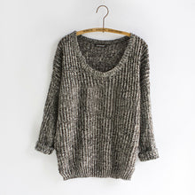 Women Warm Casual Round Neck Long Sleeve Knitted Sweater Loose Knitwear Pullovers SM6