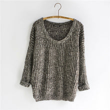 Women Warm Casual Round Neck Long Sleeve Knitted Sweater Loose Knitwear Pullovers SM6