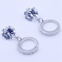 Women Water drop teardrop Earring Crystal zircon eardrop ear pendant gift long imitation diamond Stud Earrings SM6