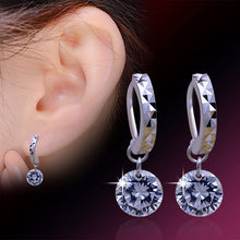 Women Water drop teardrop Earring Crystal zircon eardrop ear pendant gift long imitation diamond Stud Earrings SM6