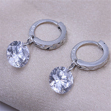 Women Water drop teardrop Earring Crystal zircon eardrop ear pendant gift long imitation diamond Stud Earrings SM6