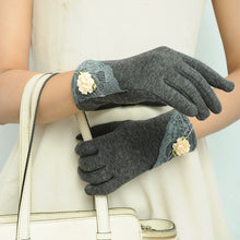 Women Warm Cotton Touch Screen Glove Bow Flower Lace Wrist Gloves Mittens New SM6