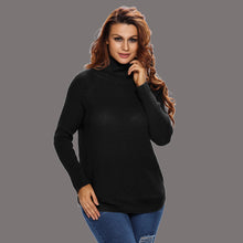 Women's Turtleneck Sweaters And Pullovers Woman Side Zipper Vintage Knitted Sweater Lady Warm Jumpers BlackCoffee SM6
