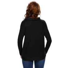 Women's Turtleneck Sweaters And Pullovers Woman Side Zipper Vintage Knitted Sweater Lady Warm Jumpers BlackCoffee SM6