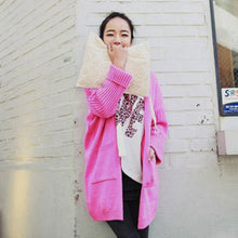 Women's Girls Long Sleeve Cardigan Knit Tops Sweater Knitwear Coat Outwear SM6