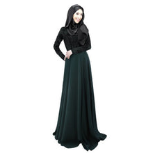 Women's Lace Long Sleeve Party Maxi Embroidery Dress Abaya Islamic Muslim Wear PY3 SM6