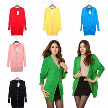 Women's Long Sleeve Sweater Coat Knitwear Cardigan Jacket Ladies Tops Knitted SM6