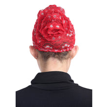 Women's Muslim Hijab Lace Turban Flower Bling Bling Islamic Bonnet Underscarf Inner Cap Stretchy Hat Glitter Headwear Head Wraps SM6