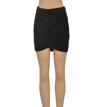 Women's Pleated Stretch Tight Sexy Bodycon Bandage Mini Skirt Short Pencil Skirts SM6