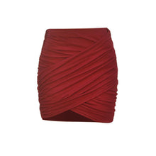 Women's Pleated Stretch Tight Sexy Bodycon Bandage Mini Skirt Short Pencil Skirts SM6
