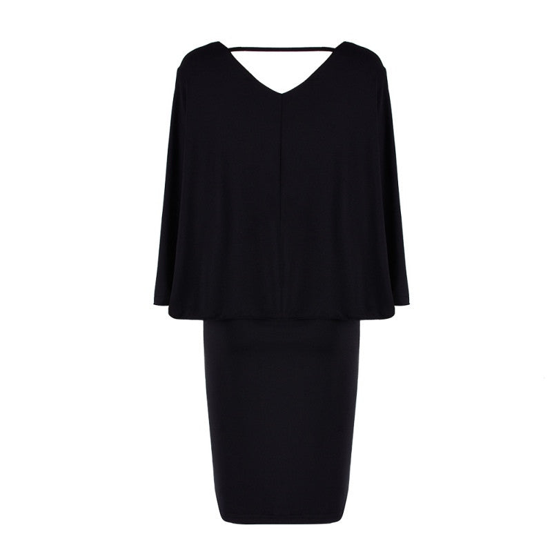 Women's Sexy Bodycon Plus Size Batwing Party Evening Formal Dress SM6