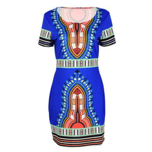 Womens African Printed Cocktail Party Shift Dresses Fashion Bodycon Dress S-XL SM6