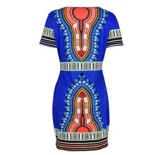 Womens African Printed Cocktail Party Shift Dresses Fashion Bodycon Dress S-XL SM6
