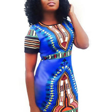 Womens African Printed Cocktail Party Shift Dresses Fashion Bodycon Dress S-XL SM6