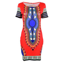 Womens African Printed Cocktail Party Shift Dresses Fashion Bodycon Dress S-XL SM6