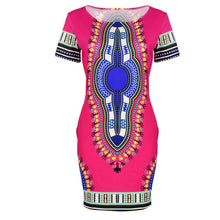 Womens African Printed Cocktail Party Shift Dresses Fashion Bodycon Dress S-XL SM6