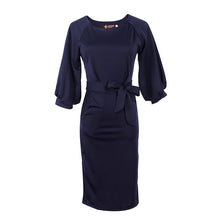 Womens Bodycon Short Sleeve Office OL Work Business Party Dress S-XLSM6