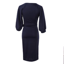 Womens Bodycon Short Sleeve Office OL Work Business Party Dress S-XLSM6