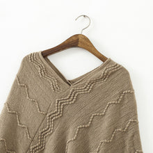 Womens Fringed Tassels Bat Sleeve Pullover Jumper Knit Sweaters Top Poncho ShawlSM6