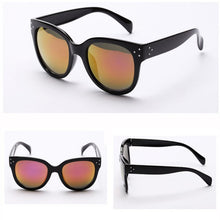 Womens Men UV 400 Rivet Sunglasses Plastic Frame Round Shades Oversized EyewearSM6