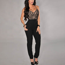 Womens V Neck Backless Leopard Pants Evening Jumpsuit Overall Bodysuit RomperSM6