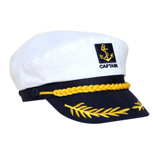 Yacht Captain Navy Marine Skipper Ship Sailor Military Nautical Hat Cap White SM6
