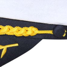 Yacht Captain Navy Marine Skipper Ship Sailor Military Nautical Hat Cap White SM6