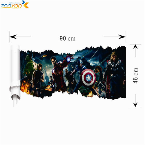 avengers age of ultron movie wall sticker kids bedroom decoration 1456 adesivo de paredes diy print mural art home decal poster SM6