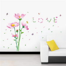 beautiful daisy flowers love wall decals home decorative stickers wedding party living bedroom mural art 3d post wallpaper 060. SM6