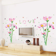beautiful daisy flowers love wall decals home decorative stickers wedding party living bedroom mural art 3d post wallpaper 060. SM6