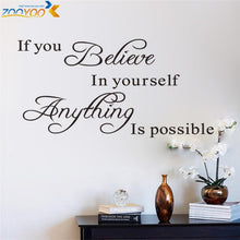 believe in yourself home decor creative quote wall decal zooyoo8037 decorative adesivo de parede removable vinyl wall sticker SM6