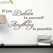believe in yourself home decor creative quote wall decal zooyoo8037 decorative adesivo de parede removable vinyl wall sticker SM6