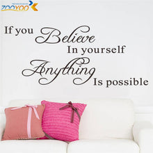 believe in yourself home decor creative quote wall decal zooyoo8037 decorative adesivo de parede removable vinyl wall sticker SM6