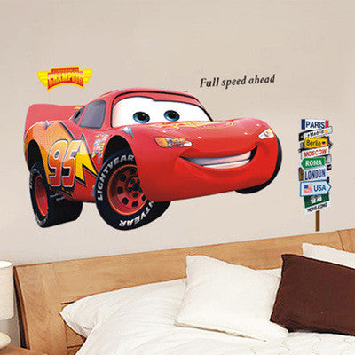 cars wall stickers kids room decorations full speed ahead quotes 9006. diy home decals cartoon movie mural art print posters 3.5 SM6