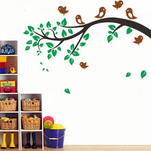 cartoon birds tree animals wall art decals for living room bedroom home decoration stickers removable diy vinyl SM6