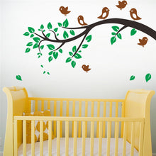 cartoon birds tree animals wall art decals for living room bedroom home decoration stickers removable diy vinyl SM6