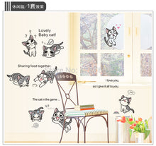 cats/set Child's Sweet Home wall sticker Lovely Baby Cats wall stickers Cat sticker DIY home decor decoration Wall Decal 7054 SM6