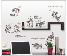 cats/set Child's Sweet Home wall sticker Lovely Baby Cats wall stickers Cat sticker DIY home decor decoration Wall Decal 7054 SM6