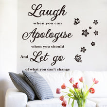 characters "Laugh let go"  NEW Bedroom Living Room Backdrop Removable Waterproof Vinyl home decoration wall sticker art SM6