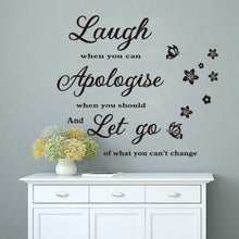 characters "Laugh let go"  NEW Bedroom Living Room Backdrop Removable Waterproof Vinyl home decoration wall sticker art SM6