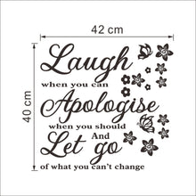 characters "Laugh let go"  NEW Bedroom Living Room Backdrop Removable Waterproof Vinyl home decoration wall sticker art SM6