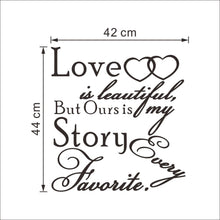 characters "Love Story"  Living Room Backdrop Removable Waterproof Vinyl decoration wall stickers home decor love SM6
