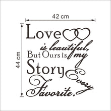 characters "Love Story"  Living Room Backdrop Removable Waterproof Vinyl decoration wall stickers home decor love SM6