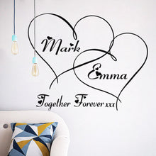 characters "Mark Emma" Heart Pattern wall stickers home decor decals art Characters  NEW PVC 57*70CM SM6