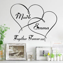 characters "Mark Emma" Heart Pattern wall stickers home decor decals art Characters  NEW PVC 57*70CM SM6