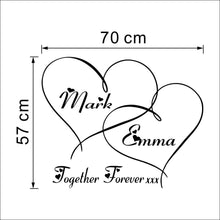 characters "Mark Emma" Heart Pattern wall stickers home decor decals art Characters  NEW PVC 57*70CM SM6