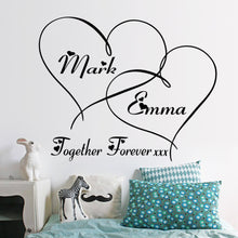 characters "Mark Emma" Heart Pattern wall stickers home decor decals art Characters  NEW PVC 57*70CM SM6