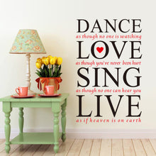 characters "love"  NEW Bedroom Living Room Backdrop Removable Waterproof Vinyl love home decoration wall sticker SM6