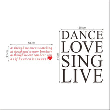 characters "love"  NEW Bedroom Living Room Backdrop Removable Waterproof Vinyl love home decoration wall sticker SM6