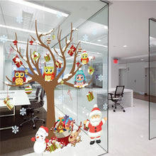 christmas wall stickers room decor cartoon tree snowman Santa Claus Reindeer mural art home decals xmas posters 1222. SM6